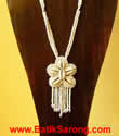 Beaded Necklace with Mother Pearl Shell Pendant
