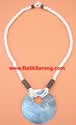 Beads Necklace with Mother of Pearl Shell and Coco Wood