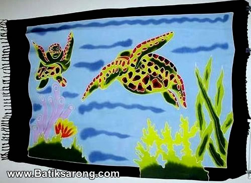 Beach Sarongs Bali Indonesia Turtle