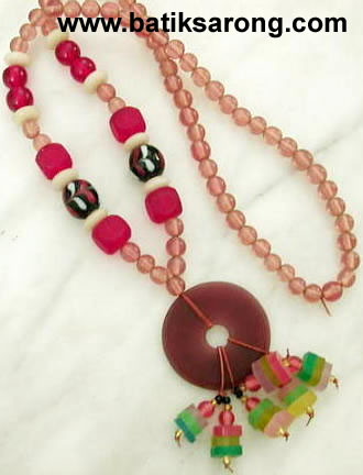 Necklaces with Glass Beads from Indonesia