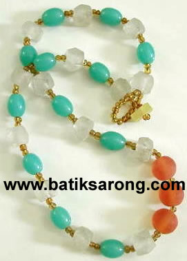 Necklaces with Glass Beads from Indonesia