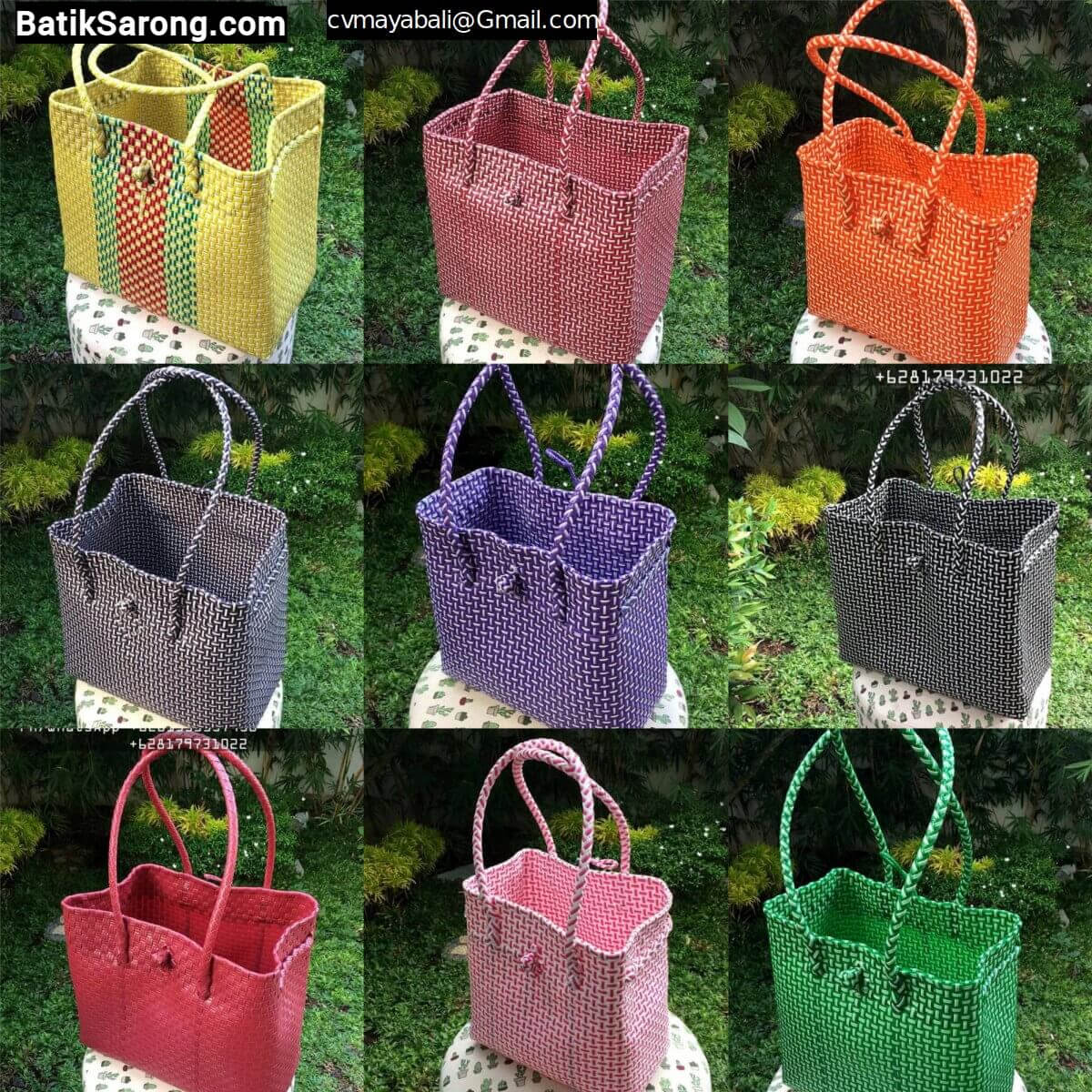 PLSBAG8 Bali Indonesia Shopping Bags Recycled Plastic Wholesale