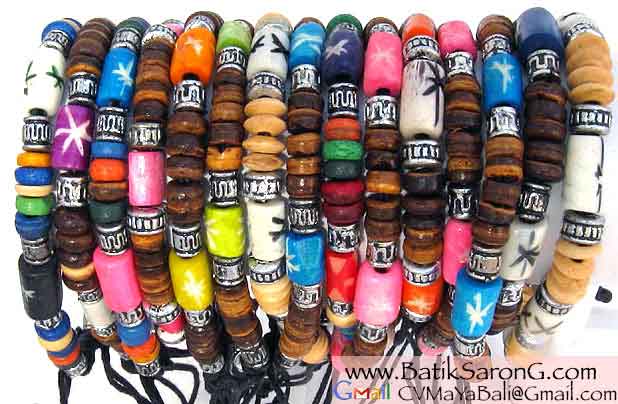 Fashion Jewelry from Bali Beaded bracelets . Bali Fashion accessories bracelets made in Indonesia