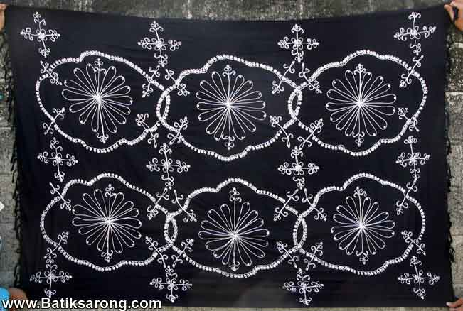 Sarong Embroidery Sequin Beads Pareo