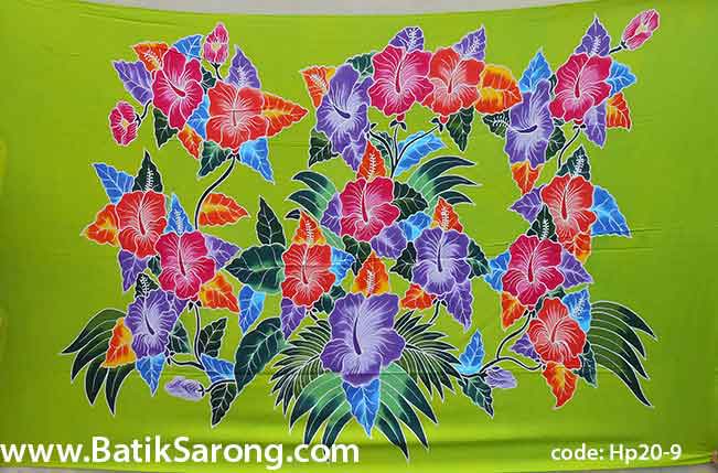 HP20-9 Handpainted Sarongs made in Indonesia Bali Pareo