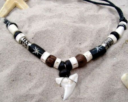 Man Necklace with Real Shark Tooth from Bali
