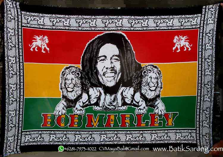 Rasta 3-3 Bob Marley Sarongs Factory Bali