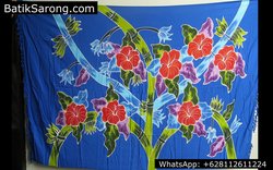 Pareo Java Handpainted Floral Sarongs Indonesia