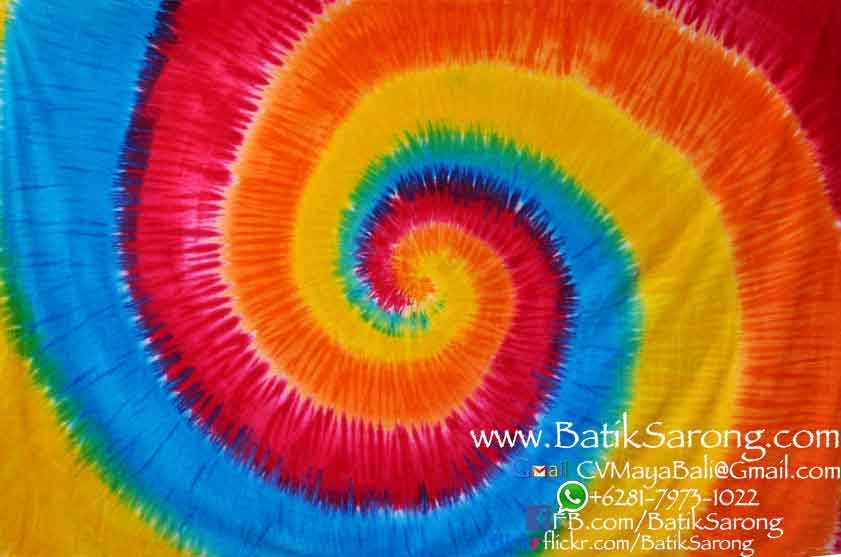 TD2-1 Tie Dye Pareo Sarongs Bali Pareo Factory