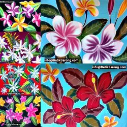 Hawaiian Flowers Sarongs Lavalava Bali Java Indonesia