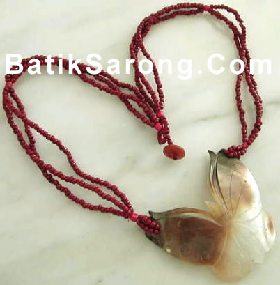 MOP Shell Necklace with Beads from Bali Indonesia