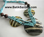 GLASS BEADS NECKLACES from BALI INDONESIA SEA SHELLS JEWELRY