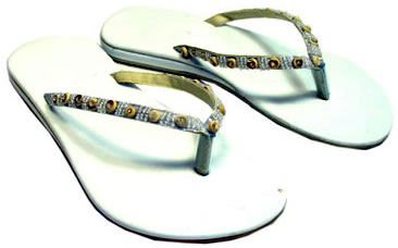 DISTRIBUTOR BEADED SLIPPERS