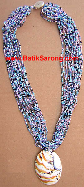 BEADS NECKLACE NAUTILUS SHELL